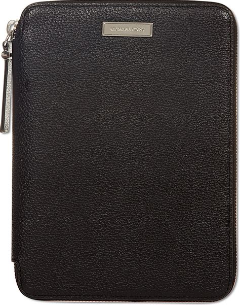 michael kors black leather ipad case